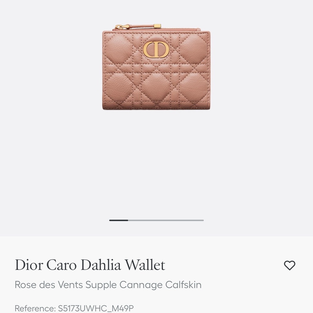 Dior Caro Dahlia Wallet - Rose